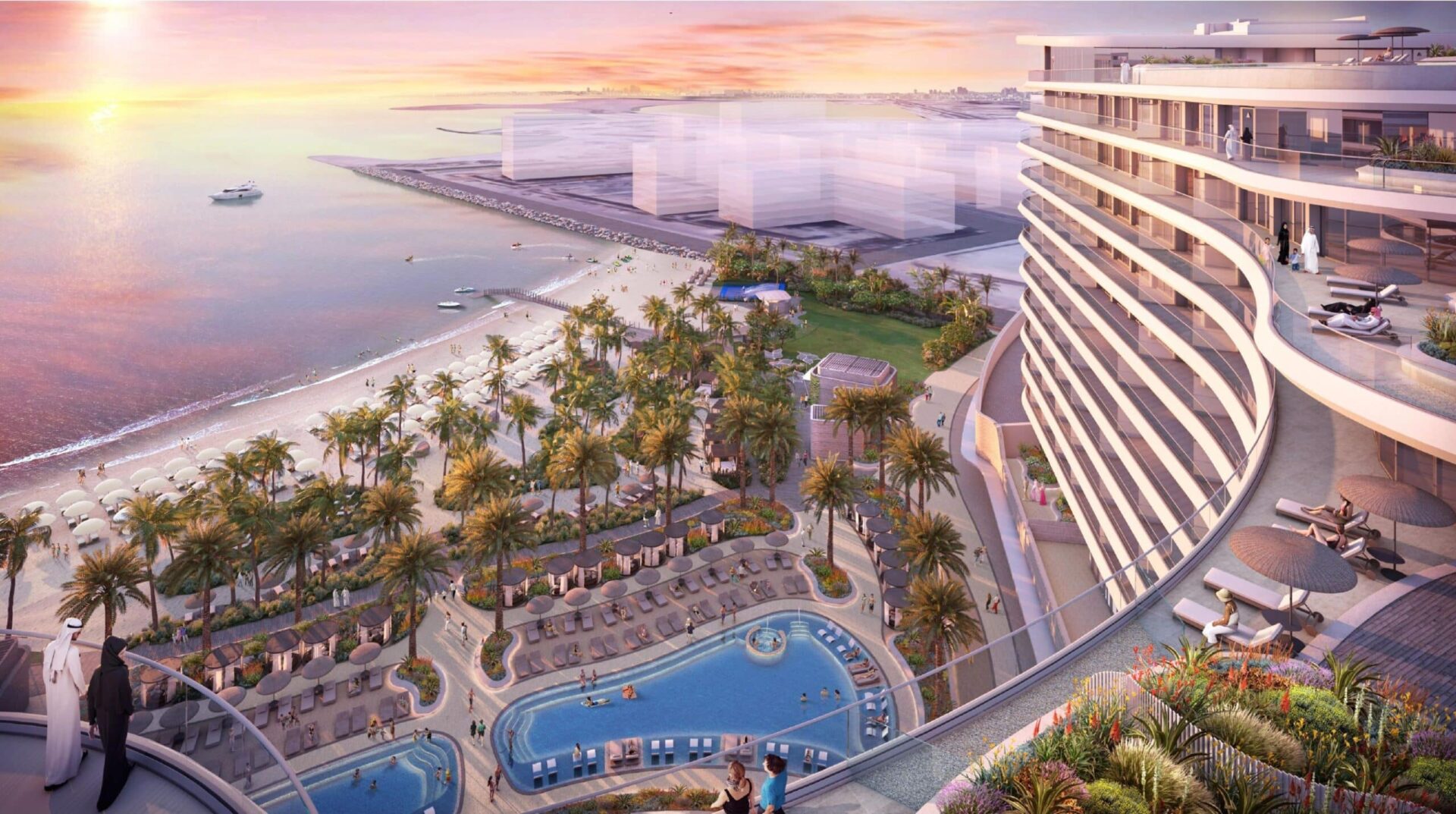 waldorf Astoria lusail terrace view