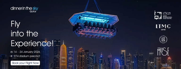 Dinner In The Sky Qatar 2026 in Doha: Dates, Tickets, Venue & What to Expect Dinner In The Sky Qatar 2026 in Doha: Dates, Tickets, Venue & What to Expect