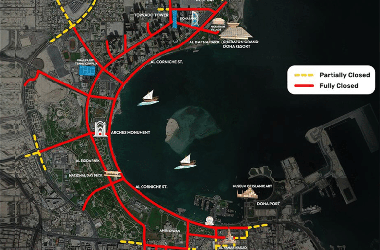 Temporary road closure: Corniche Road will be closed from 10:00 pm on January 15, 2026 to 2:00 pm on January 16, 2026 Temporary road closure: Corniche Road will be closed from 10:00 pm on January 15, 2026 to 2:00 pm on January 16, 2026