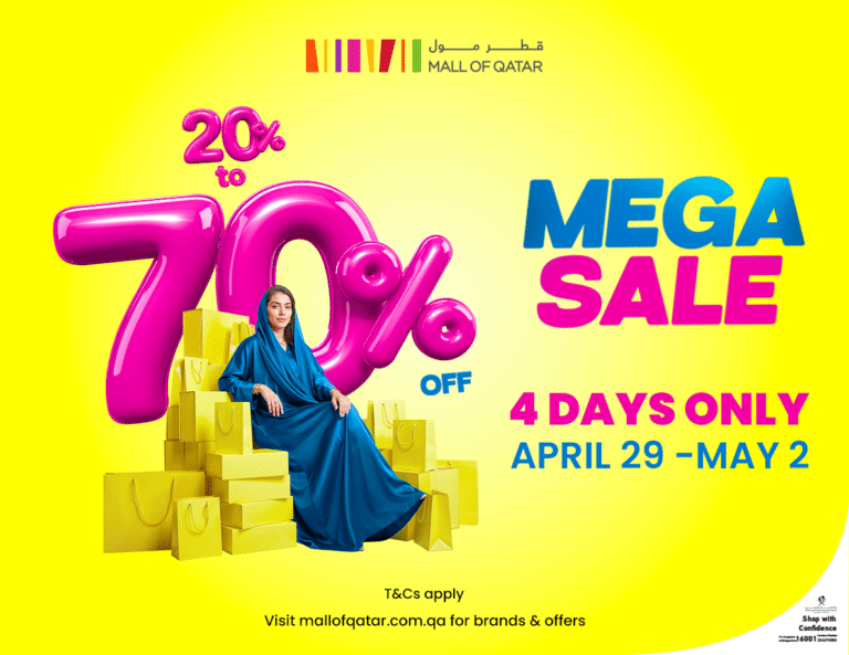 Mega Sale at Mall of Qatar: Up to 70% OFF, 4 Days Only Mega Sale at Mall of Qatar: Up to 70% OFF, 4 Days Only