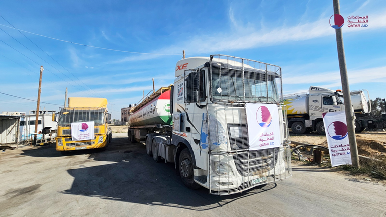 Qatar Gaza Aid: New 1.3 Million Litre Fuel Grant Announced